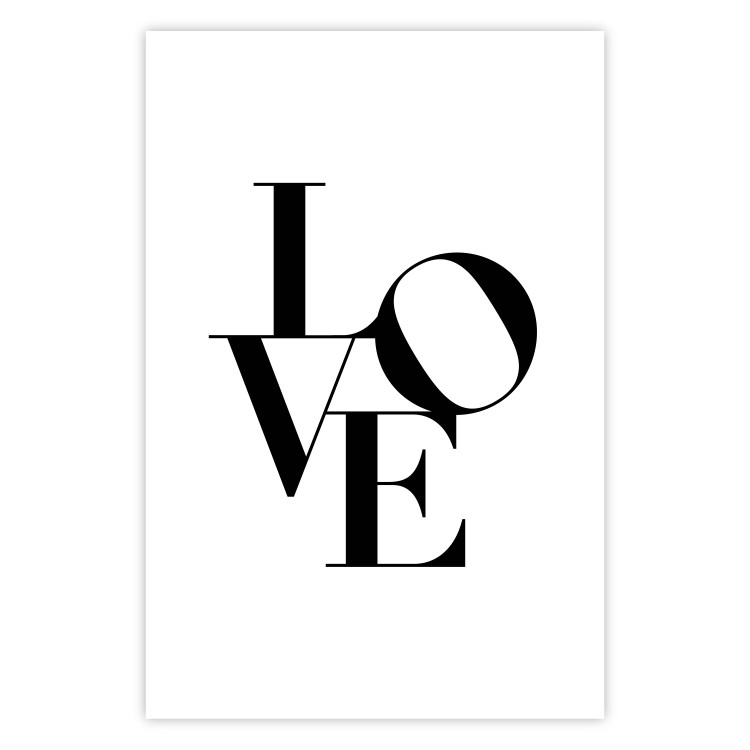 Wall Poster Twisted Love - black English text on plain white background 129594 additionalImage 25