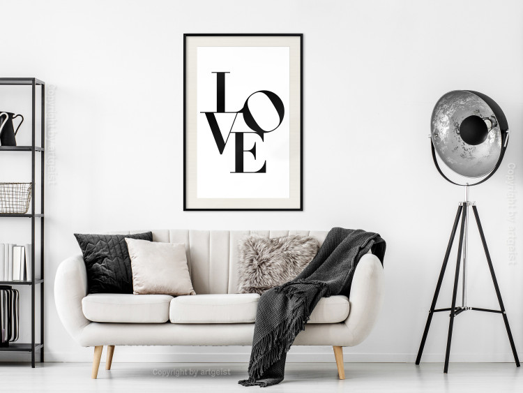 Wall Poster Twisted Love - black English text on plain white background 129594 additionalImage 24