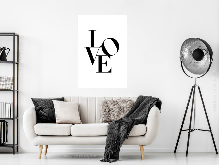 Wall Poster Twisted Love - black English text on plain white background 129594 additionalImage 3