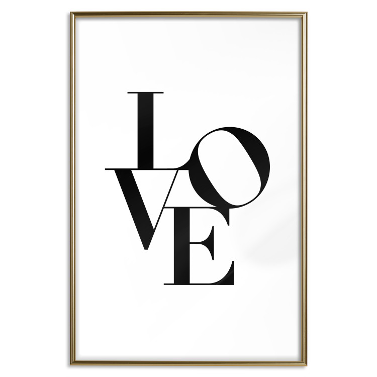 Wall Poster Twisted Love - black English text on plain white background 129594 additionalImage 16