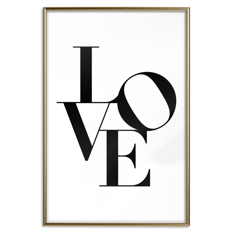 Wall Poster Twisted Love - black English text on plain white background 129594 additionalImage 17
