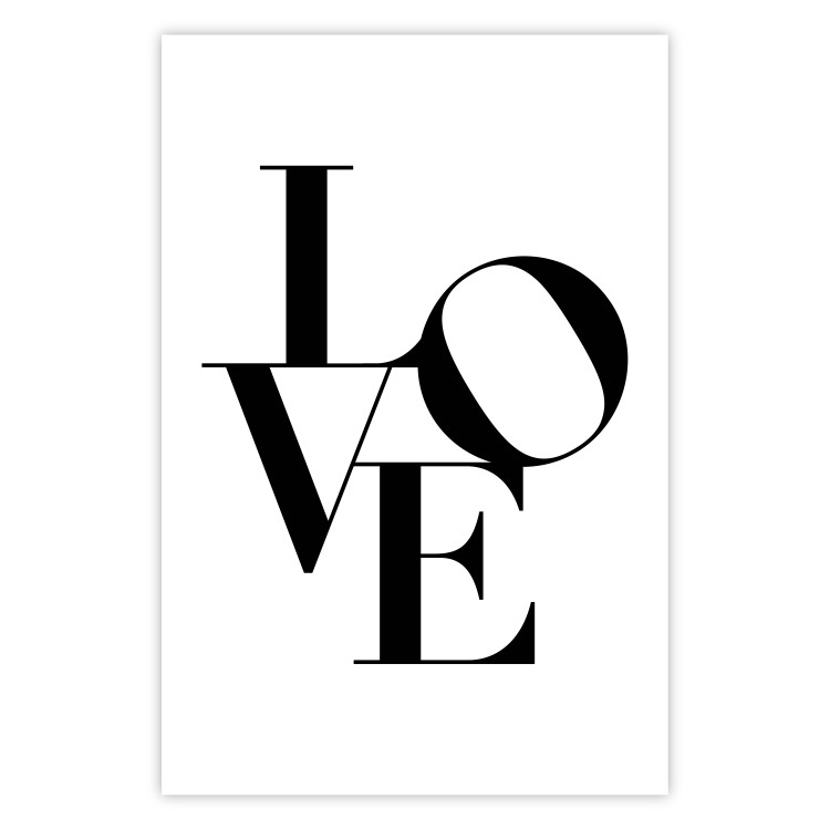 Wall Poster Twisted Love - black English text on plain white background 129594
