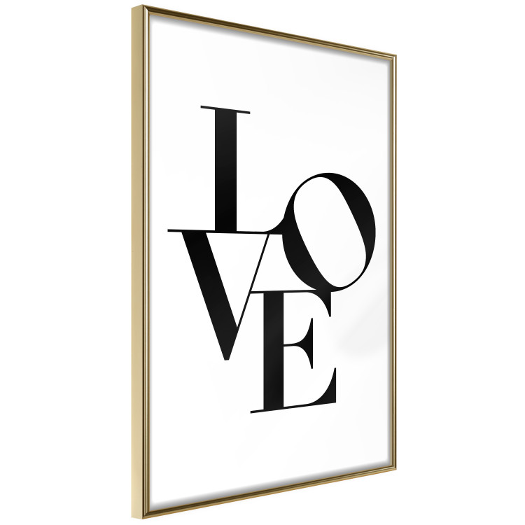 Wall Poster Twisted Love - black English text on plain white background 129594 additionalImage 14