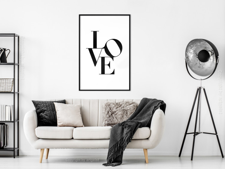 Wall Poster Twisted Love - black English text on plain white background 129594 additionalImage 23