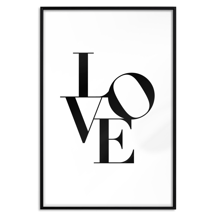 Wall Poster Twisted Love - black English text on plain white background 129594 additionalImage 15