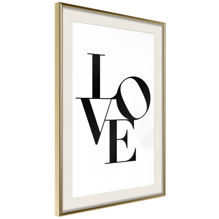 Wall Poster Twisted Love - black English text on plain white background 129594 additionalImage 3