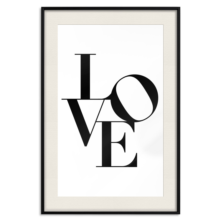 Wall Poster Twisted Love - black English text on plain white background 129594 additionalImage 19