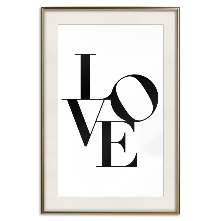 Wall Poster Twisted Love - black English text on plain white background 129594 additionalImage 20