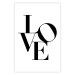 Wall Poster Twisted Love - black English text on plain white background 129594