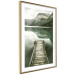 Wall Poster Silence - landscape of a lake with a wooden pier against mountains and sky 130294 additionalThumb 7