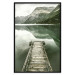 Wall Poster Silence - landscape of a lake with a wooden pier against mountains and sky 130294 additionalThumb 16