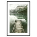 Wall Poster Silence - landscape of a lake with a wooden pier against mountains and sky 130294 additionalThumb 15