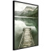 Wall Poster Silence - landscape of a lake with a wooden pier against mountains and sky 130294 additionalThumb 11