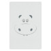 Wall Poster Happy Hippo - animal with a funny face on a solid gray background 130694