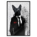 Wall Poster Businessman Dog - a fanciful animal in a suit on a brick wall 130794 additionalThumb 25