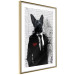 Wall Poster Businessman Dog - a fanciful animal in a suit on a brick wall 130794 additionalThumb 9