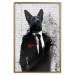 Wall Poster Businessman Dog - a fanciful animal in a suit on a brick wall 130794 additionalThumb 17