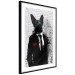 Wall Poster Businessman Dog - a fanciful animal in a suit on a brick wall 130794 additionalThumb 6
