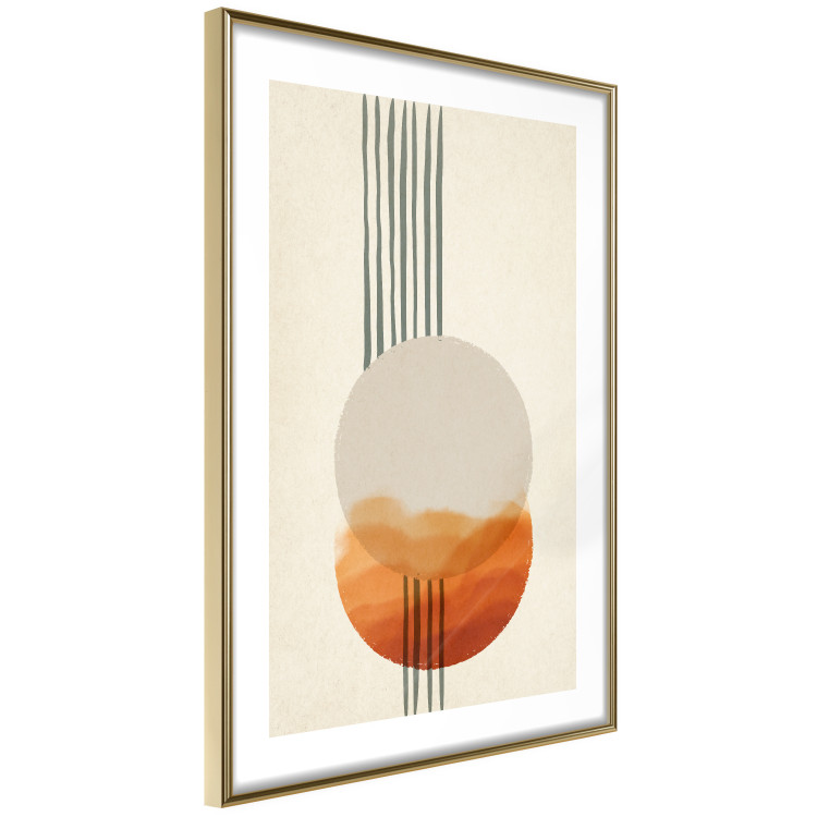 Poster East Euphoria - circles and stripes on a beige background in an abstract motif 131794 additionalImage 9