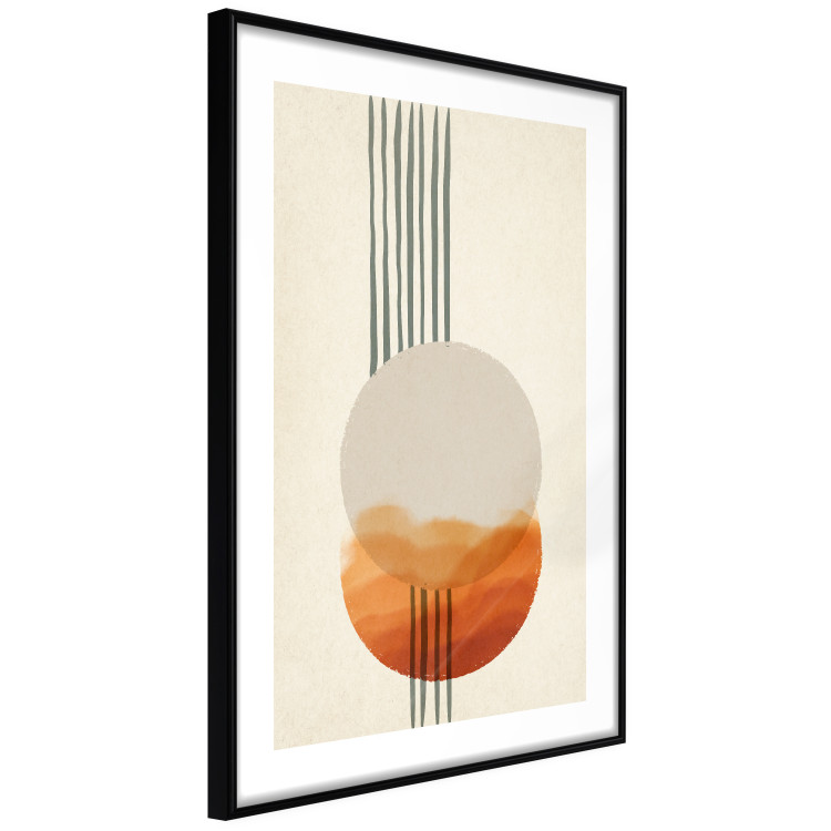Poster East Euphoria - circles and stripes on a beige background in an abstract motif 131794 additionalImage 8