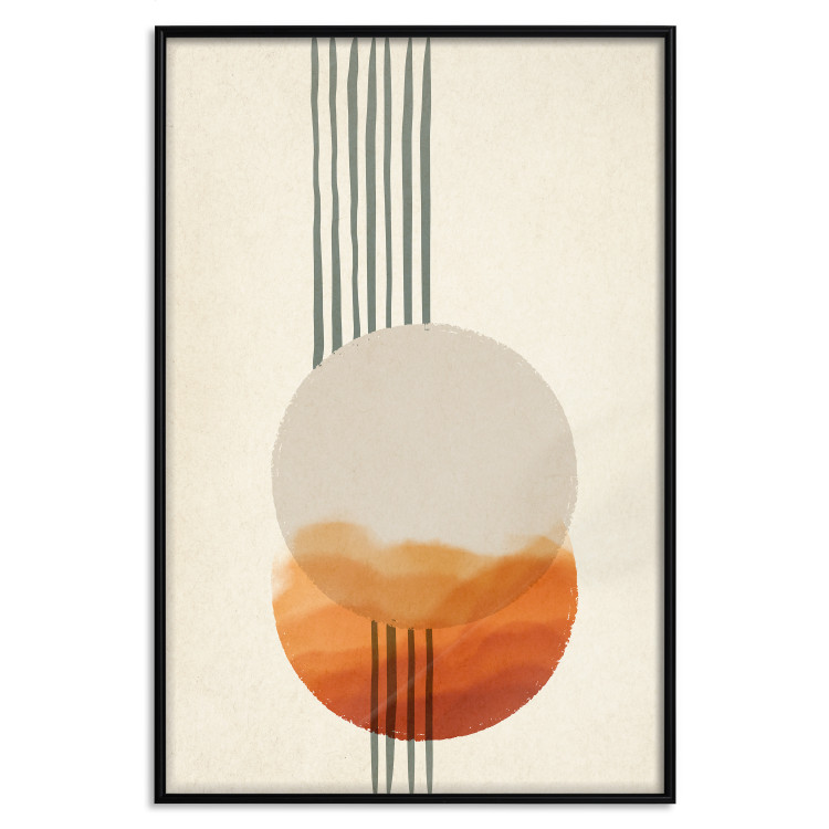 Poster East Euphoria - circles and stripes on a beige background in an abstract motif 131794 additionalImage 16