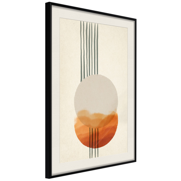 Poster East Euphoria - circles and stripes on a beige background in an abstract motif 131794 additionalImage 2