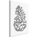 Canvas Forest Scent (1-piece) Vertical - natural pine cone in lineart style 131894 additionalThumb 2