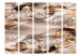 Room Divider Screen Amber Constellation II (5-piece) - luxurious 3D abstract 132694 additionalThumb 3