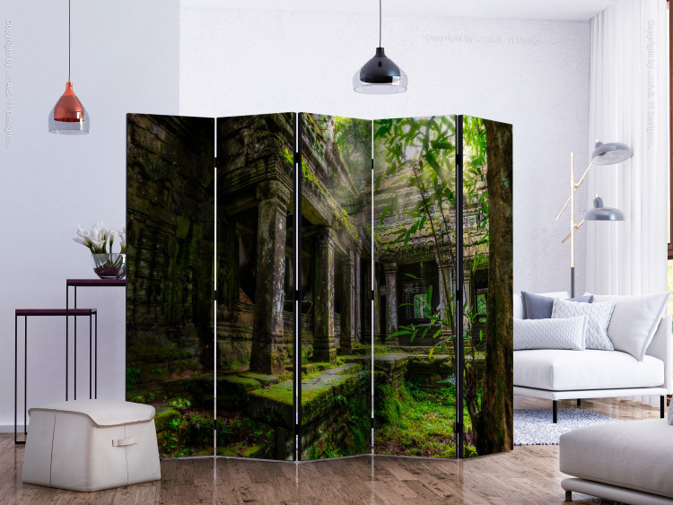 Folding Screen Preah Khan II - historic architecture covered in vegetation in the jungle 133894 additionalImage 2