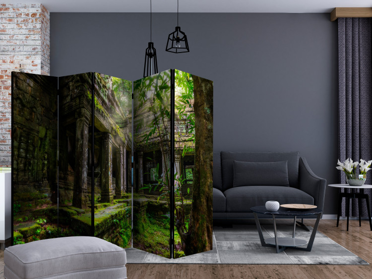 Folding Screen Preah Khan II - historic architecture covered in vegetation in the jungle 133894 additionalImage 4