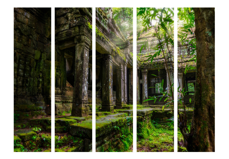 Folding Screen Preah Khan II - historic architecture covered in vegetation in the jungle 133894 additionalImage 3