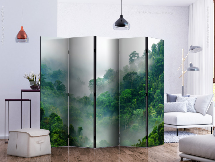 Room Divider Morning Mist II - landscape of a tropical forest in heavy mist 134094 additionalImage 2