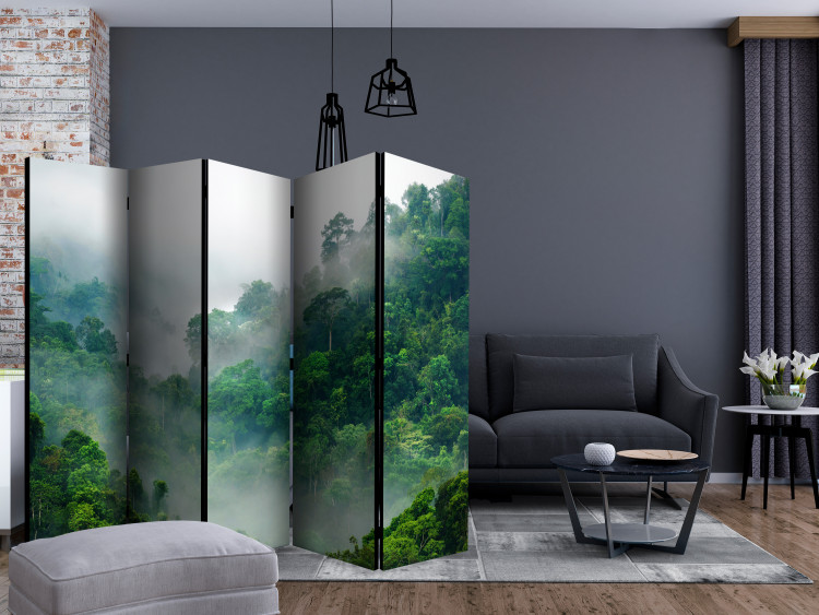 Room Divider Morning Mist II - landscape of a tropical forest in heavy mist 134094 additionalImage 4