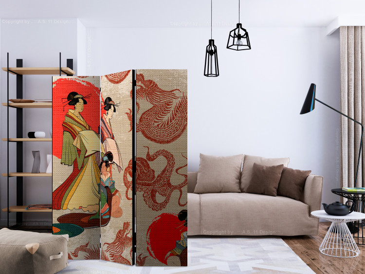 Room Divider Geishas (3-piece) - women in kimonos in an oriental composition 134294 additionalImage 4