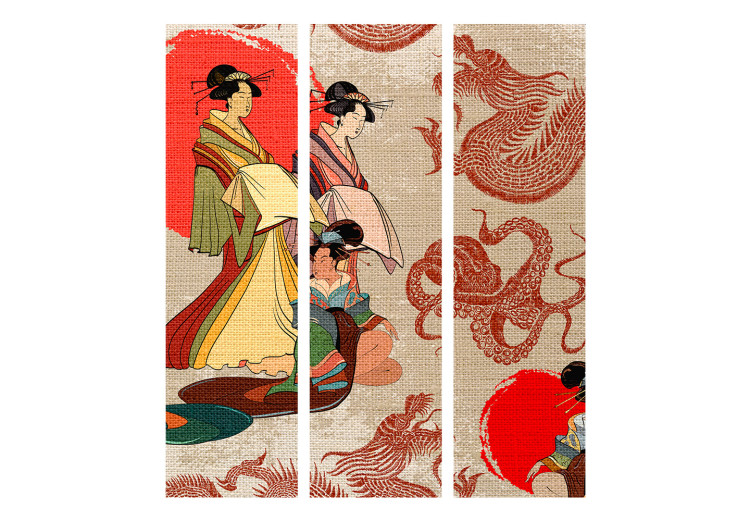 Room Divider Geishas (3-piece) - women in kimonos in an oriental composition 134294 additionalImage 7