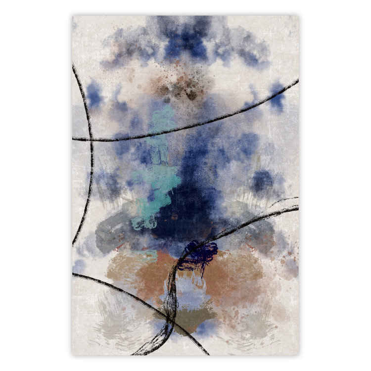 Wall Poster Texture of Contemplation - artistic and abstract pattern of colorful smoke 137694