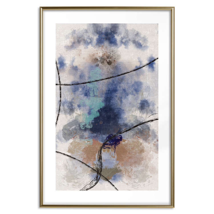 Wall Poster Texture of Contemplation - artistic and abstract pattern of colorful smoke 137694 additionalImage 3