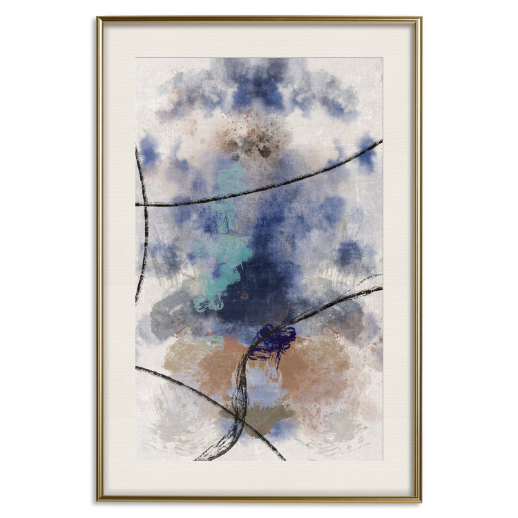 Wall Poster Texture of Contemplation - artistic and abstract pattern of colorful smoke 137694 additionalImage 3