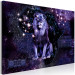 Canvas Print King's Rest (1-piece) wide - wild cat on purple background 138594 additionalThumb 2