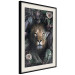 Wall Poster Lion in Leaves - animal portrait against green plants and flowers 138694 additionalThumb 6