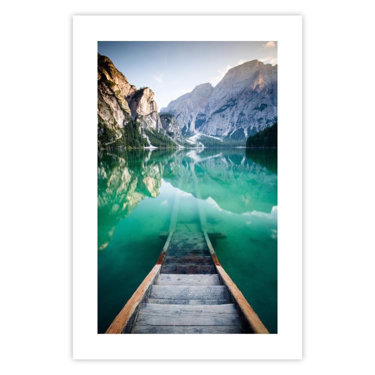 Wall Poster Beginning of Adventure - landscape of a azure lake against high mountains 138794 additionalImage 24