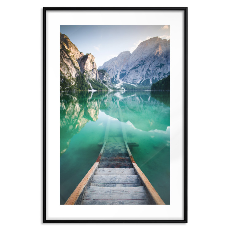 Wall Poster Beginning of Adventure - landscape of a azure lake against high mountains 138794 additionalImage 22