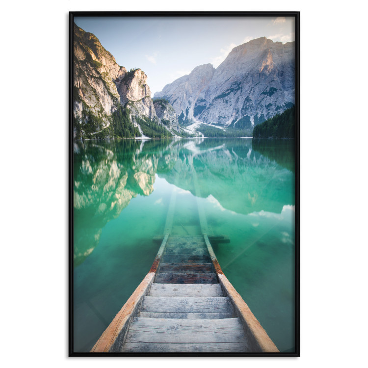 Wall Poster Beginning of Adventure - landscape of a azure lake against high mountains 138794 additionalImage 14
