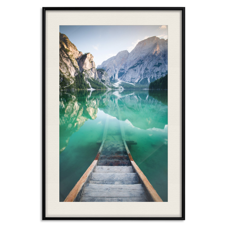 Wall Poster Beginning of Adventure - landscape of a azure lake against high mountains 138794 additionalImage 26