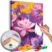 Paint by Number Kit Water Lily - Blooming Flowers of Pink, Purple and Yellow Colors 146194