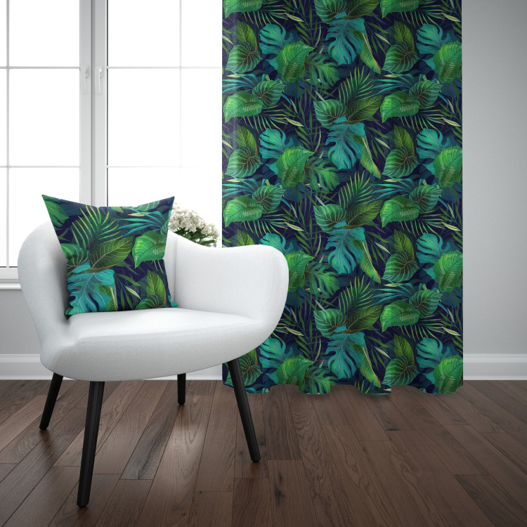 Decorative Curtain Variety of Philodendrons - an exotic leaves in various shades of green 147294 additionalImage 3