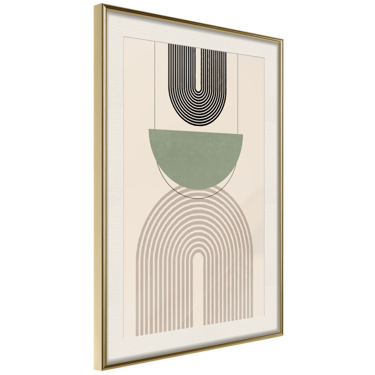 Poster Abstraction - Geometric Forms - Black, Brown and Green 149894 additionalImage 10