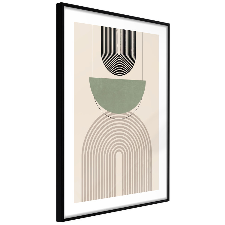 Poster Abstraction - Geometric Forms - Black, Brown and Green 149894 additionalImage 7