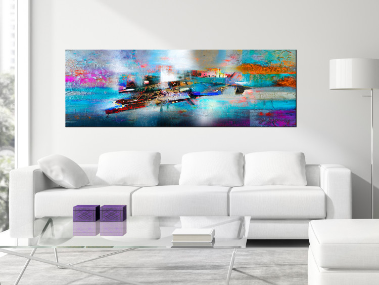 Canvas Colourful Crystals (1 Part) Narrow 149994 additionalImage 3