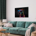 Canvas Art Print AI Dog - Pink Cyber Animal With Neon Glasses - Horizontal 150194 additionalThumb 4